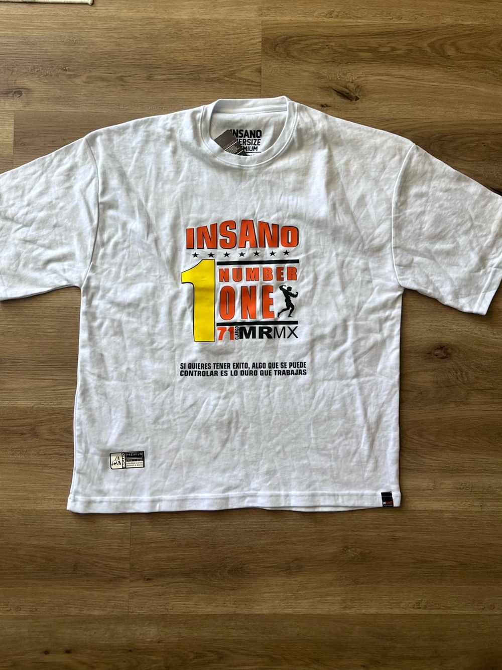 Insano Number One White Body Builder Graphic Men’s T-Shirt